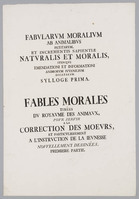 KG 01106
          <br/>
          Fabels (12 bladen en verklarende tekst)
          <br/>
          <em>Ridinger, Martin Elias (ca. 1730-1780)</em>